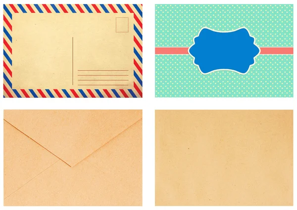 Envelope colorido, estilo vintage, tendência, estilo — Fotografia de Stock