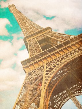 Retro fotoğraf ile paris, Fransa, vintage