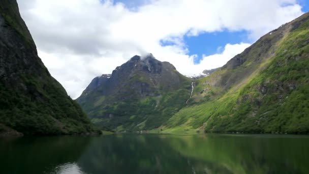 Norska fjorden — Stockvideo