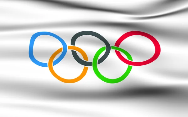 Olympiska flaggan Royaltyfria Stockfoton