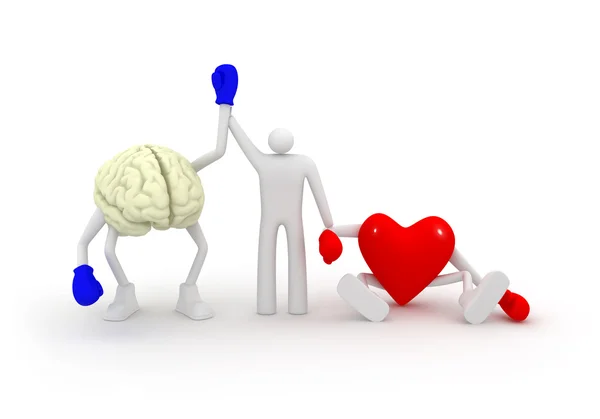 Heart vs Mind. — Stock Photo, Image