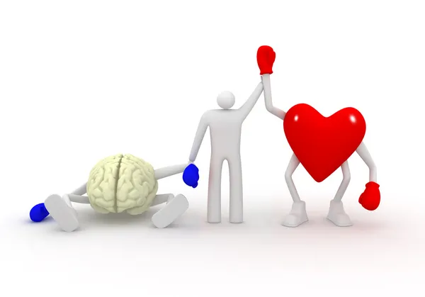 Heart vs Mind. — Stock Photo, Image