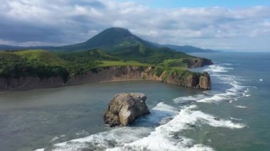 Flying Over the Tikhaya Bay in Sakhalin Island, Russia.