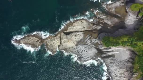 Top View Cape Stolbchaty Ilha Kunashir Rússia — Vídeo de Stock