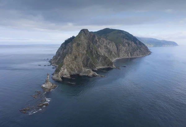 Southern Point Sakhalin Island Vuurtoren Aniva Een Kaap Rusland Rechtenvrije Stockafbeeldingen