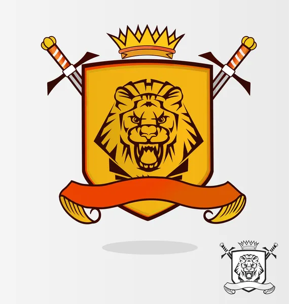 Armoiries vectorielles lion — Image vectorielle