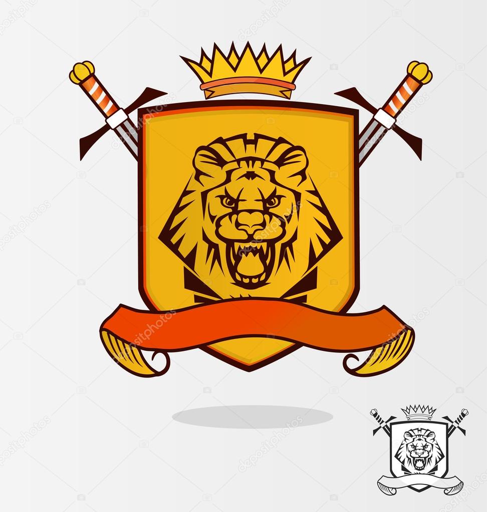 Vector Lion Coat of Arms — Stock Vector © Veronichka 33747201