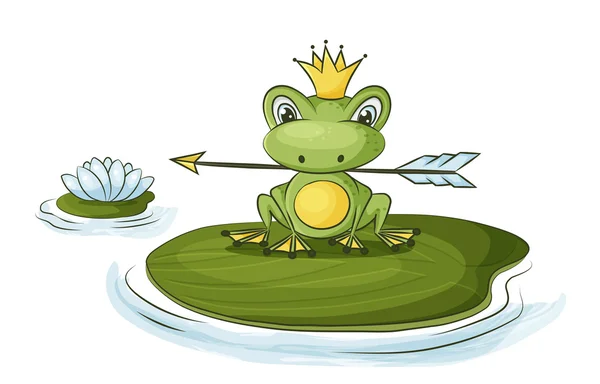 Princess frog — Stock Vector