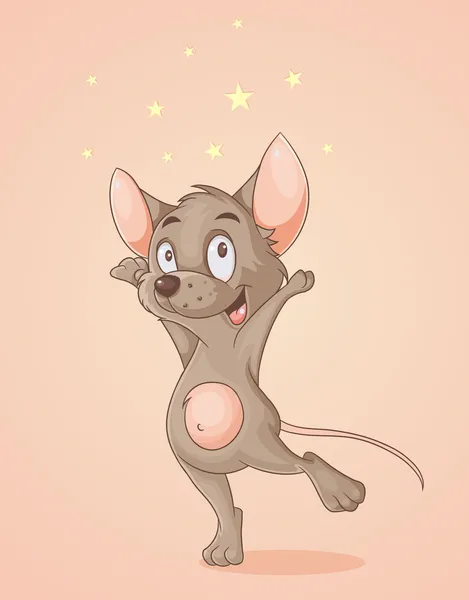 Happy mouse — Stock Vector