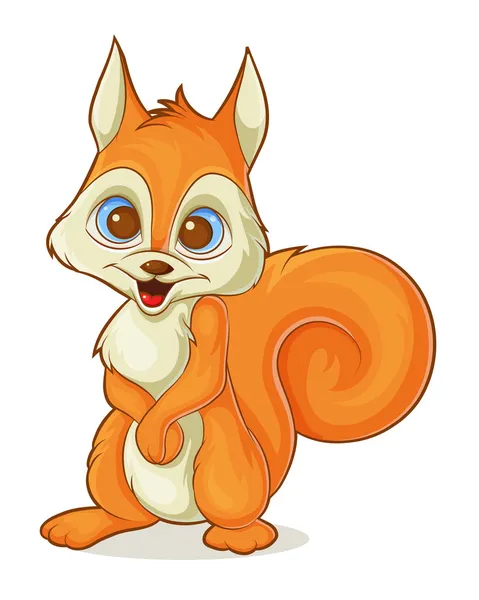 Oranje eekhoorn — Stockvector