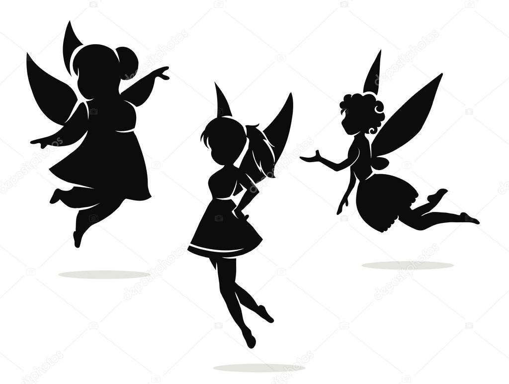 silhouettes of little fairies