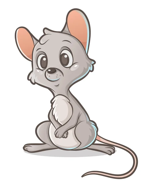 Ratón pensativo — Vector de stock