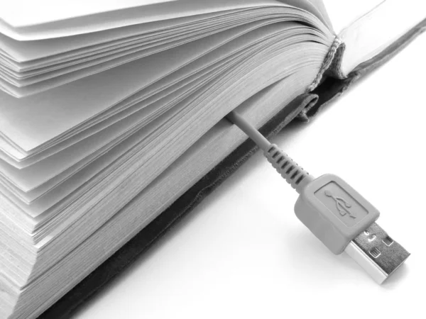 Book with usb — Stock Photo, Image