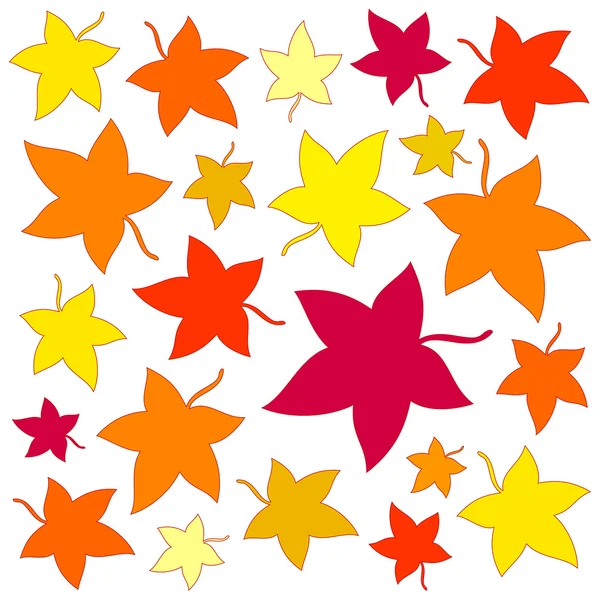 Різнобарвні листя фону — стоковий вектор