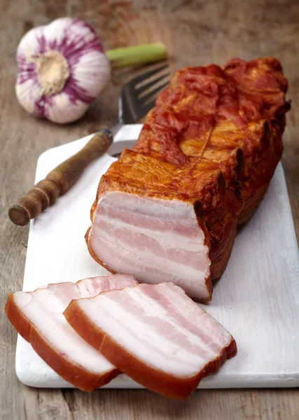 Smoked bacon — Stock Image Smoked bacon Royalty Free Stock Photos
