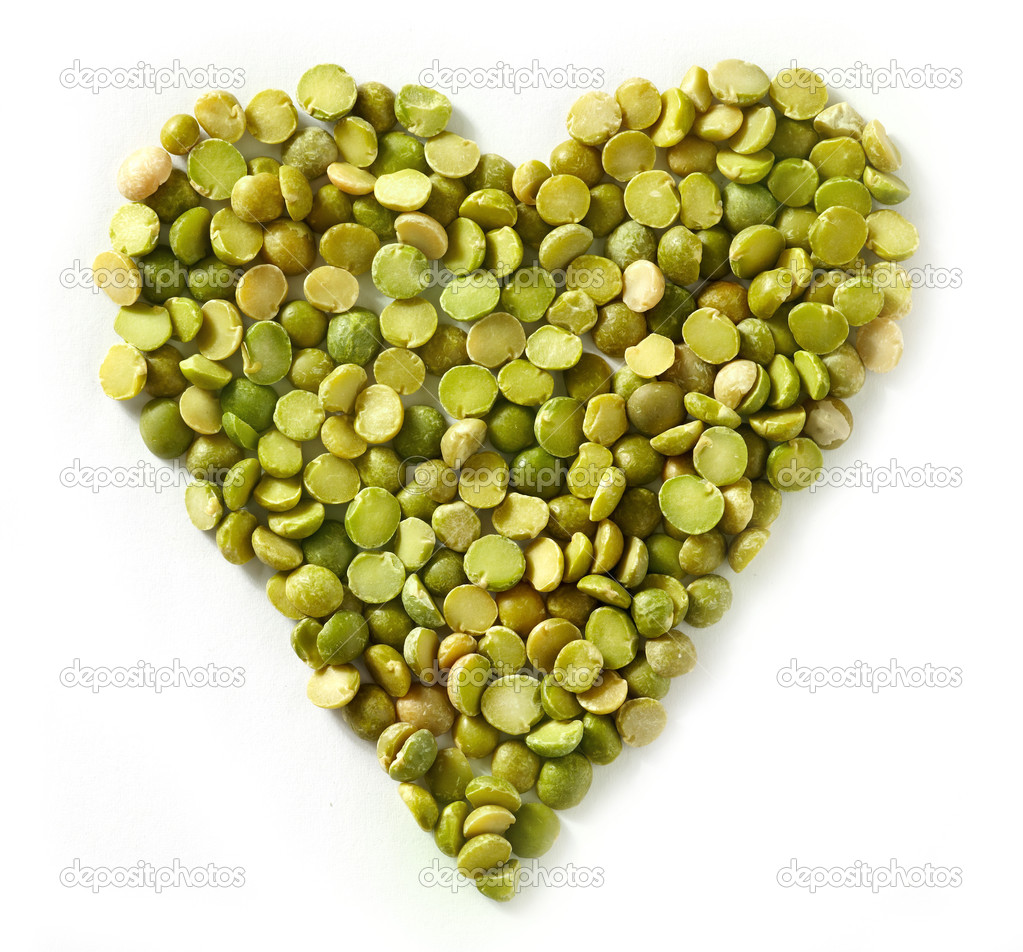 Green lentils heart