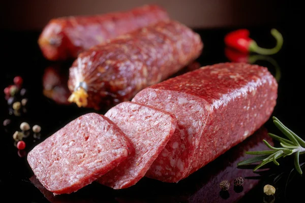 Salami sausages — Stock Photo, Image