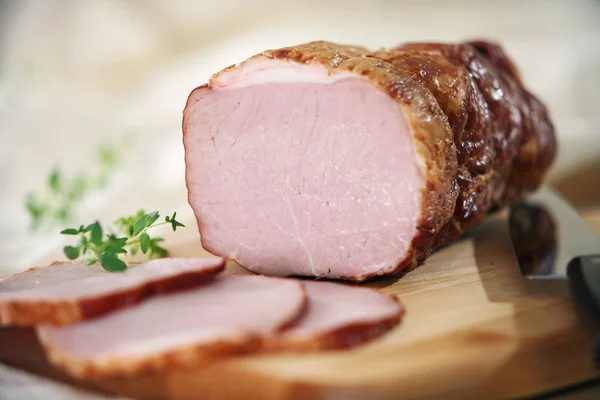 Smoked pork fillet — Stock Photo, Image