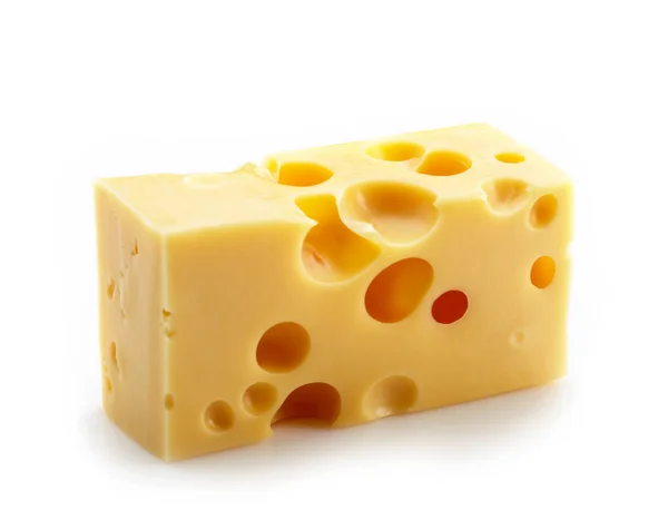 Brânză pe fundal alb — Fotografie, imagine de stoc