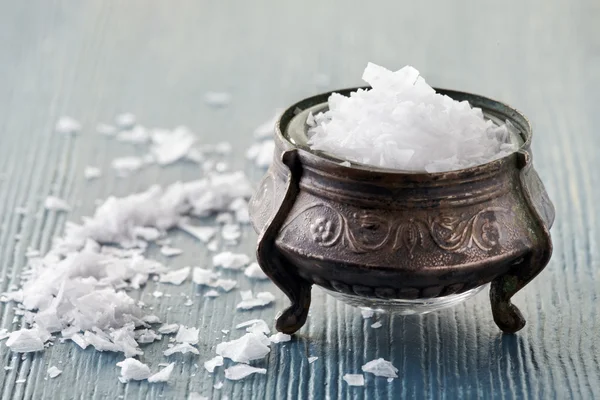 Old silver saltcellar — Stock Photo, Image