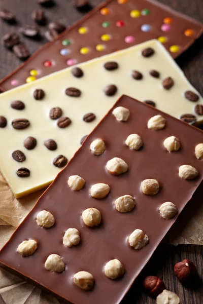 Various chocolate bar — Stock Photo, Image