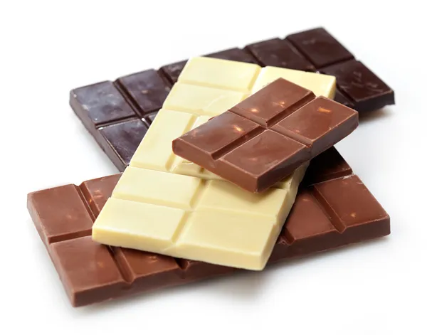 Olika choklad bar — Stockfoto