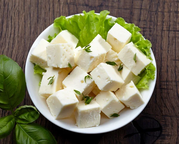 Formaggio feta fresco — Foto Stock