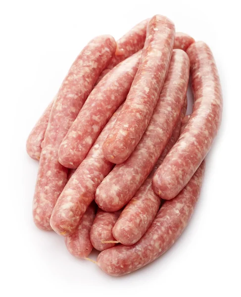 Vers rauw gehakt vlees worstjes — Stockfoto