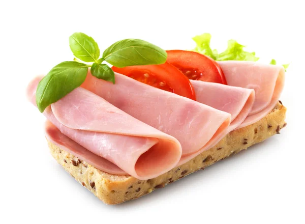 Sandwich with pork ham — Stock Photo, Image