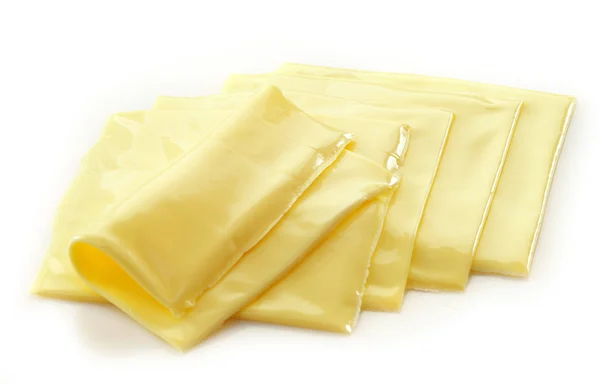 Rebanadas de queso procesado cremoso — Foto de Stock