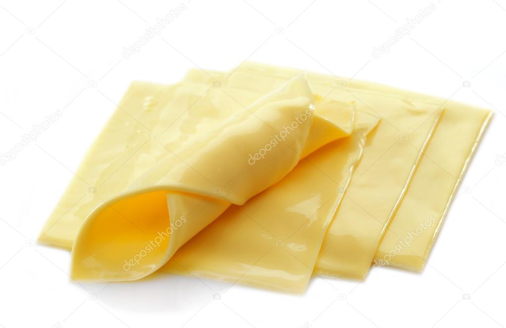 Creamy processed cheese slices