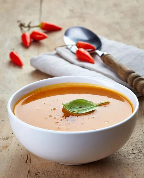 Миска з гарбузового супу — стокове фото
