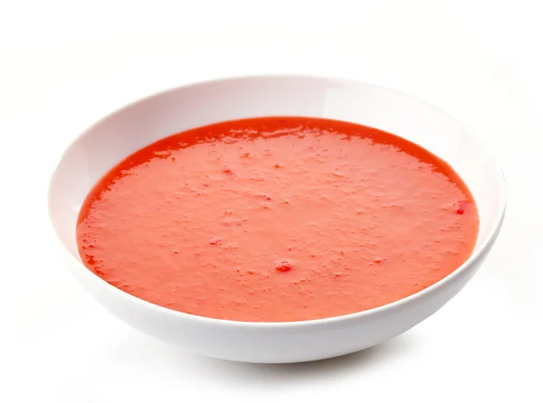 Миска клубничного супа — стоковое фото