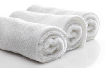 Beyaz spa havluları
