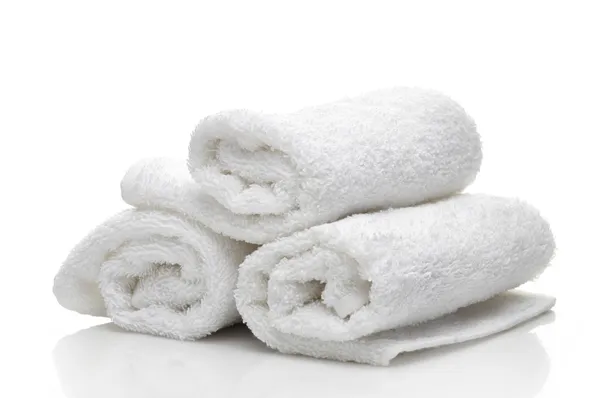 Vita spa-handdukar — Stockfoto