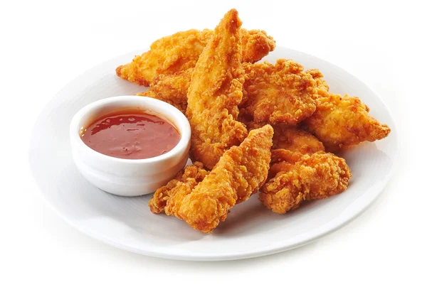 Fried chicken nuggets — Stock Photo, Image