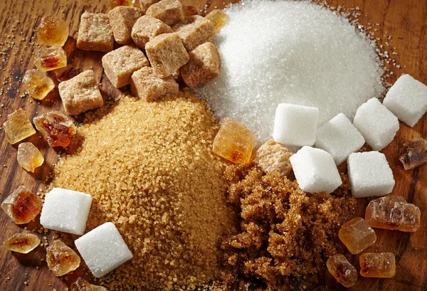 Varios tipos de azúcar — Foto de Stock