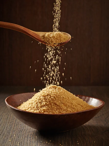 Brown sugar in a bowl — Stock Photo, Image