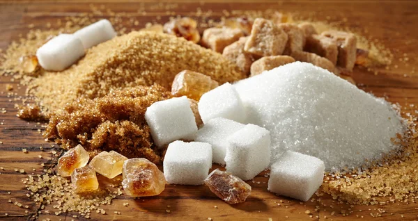 Διάφορα είδη ζάχαρης — Φωτογραφία Αρχείου