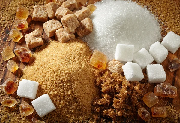 Diverse soorten suiker — Stockfoto