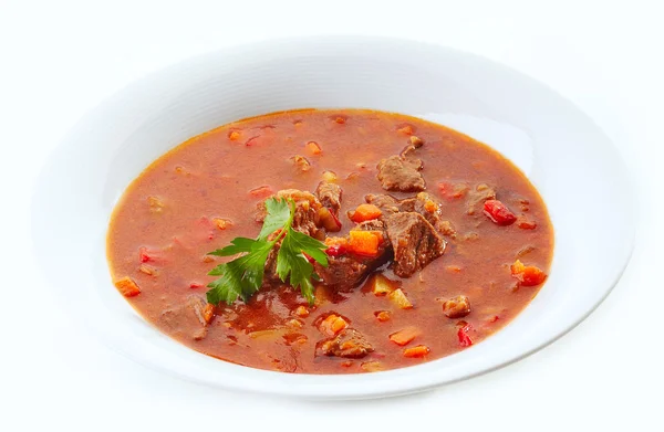 Sopa de carne com legumes — Fotografia de Stock