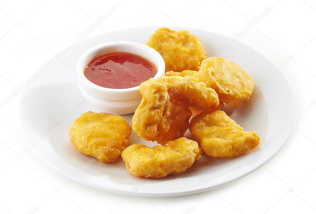 chicken nuggets and sauce