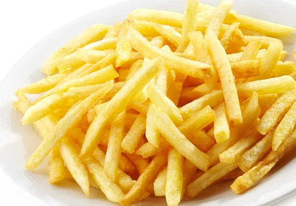 Teller mit Pommes frites Kartoffeln — Stockfoto