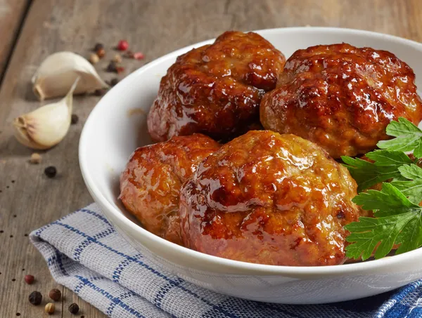 Chuletas jugosas de carne frita —  Fotos de Stock