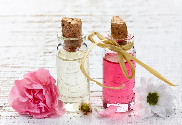 Bottles of Spa essential oils — Stock Photo, Image