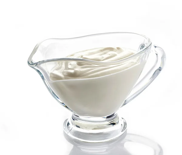 Bowl of sour cream — Stock Photo, Image