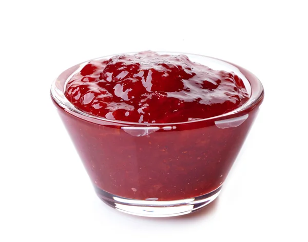 Red strawberry jam — Stock Photo, Image