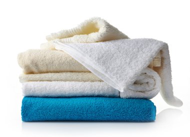 çeşitli spa havlu yığını