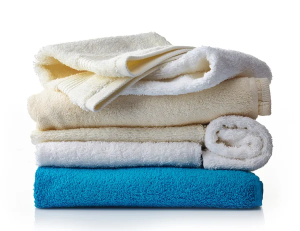 Stack of various spa towels — Stock Photo, Image