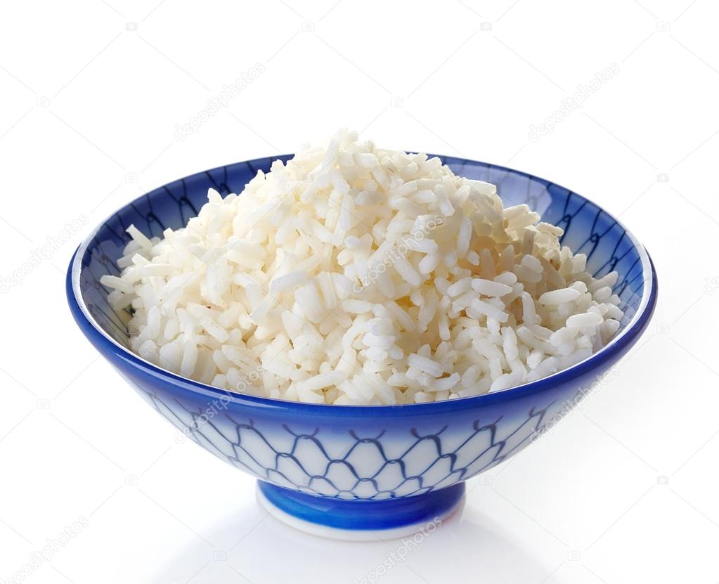 Bowl of boiled rice Stock Photo by ©magone 44292453
